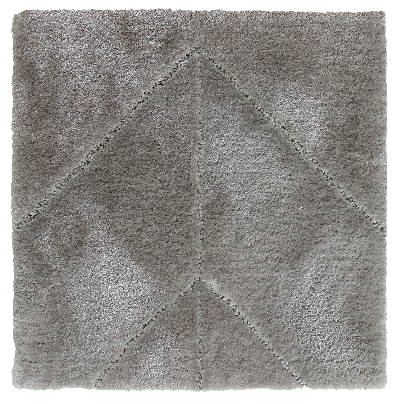 Chasing light rug hand tufted in eucalyptus , 10 mm pile, light gray