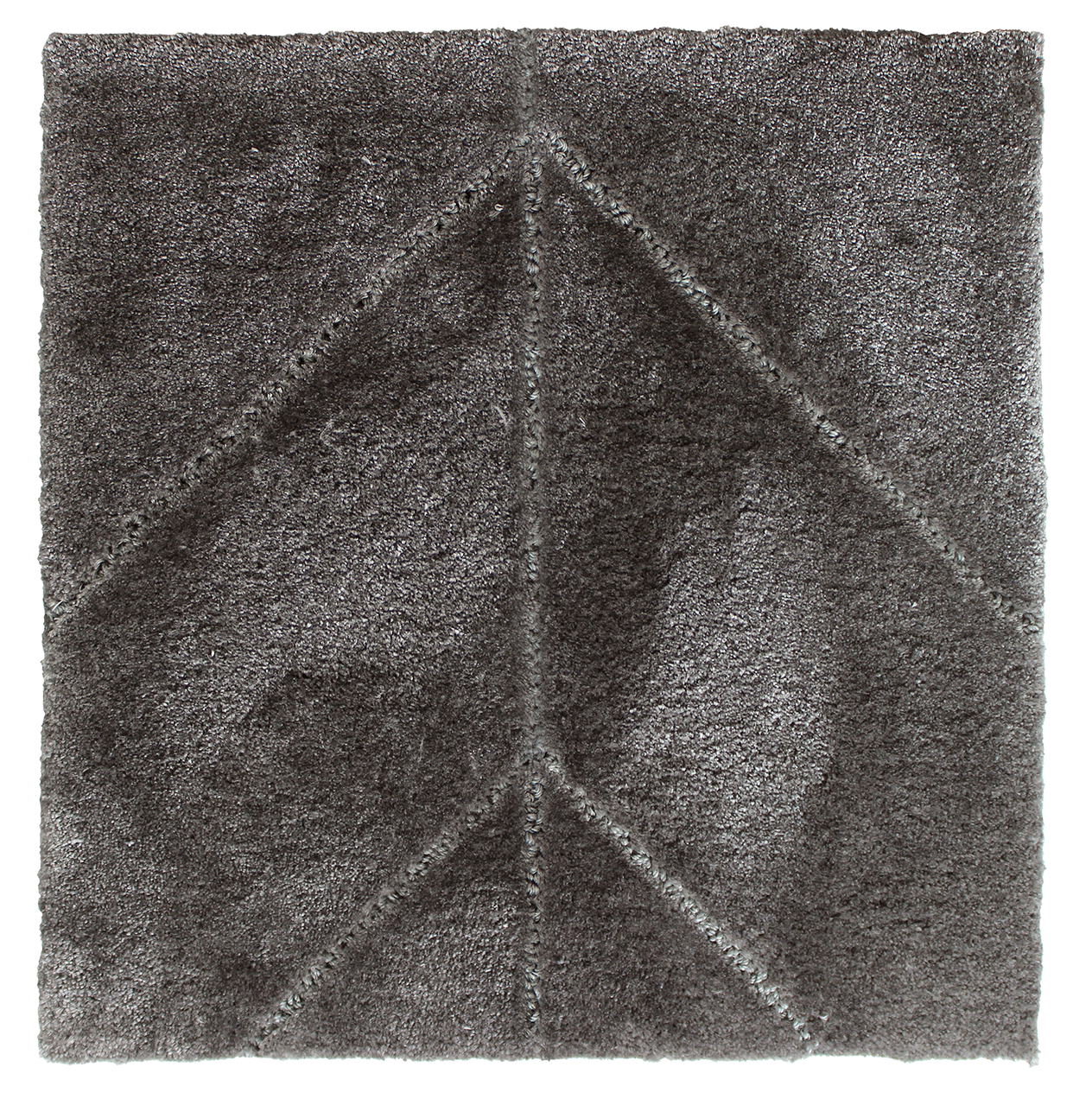 Chasing light rug hand tufted in eucalyptus , 10 mm pile, dark gray