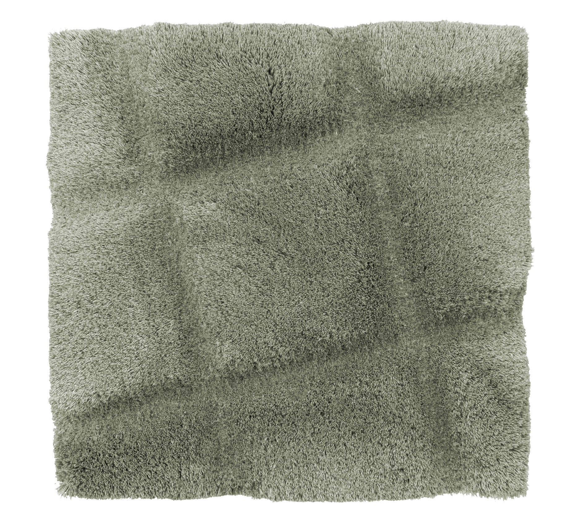 Corner stone - Eucalyptus Rug, Hand tufted, Hand carved, 12-25 mm pile, light geen