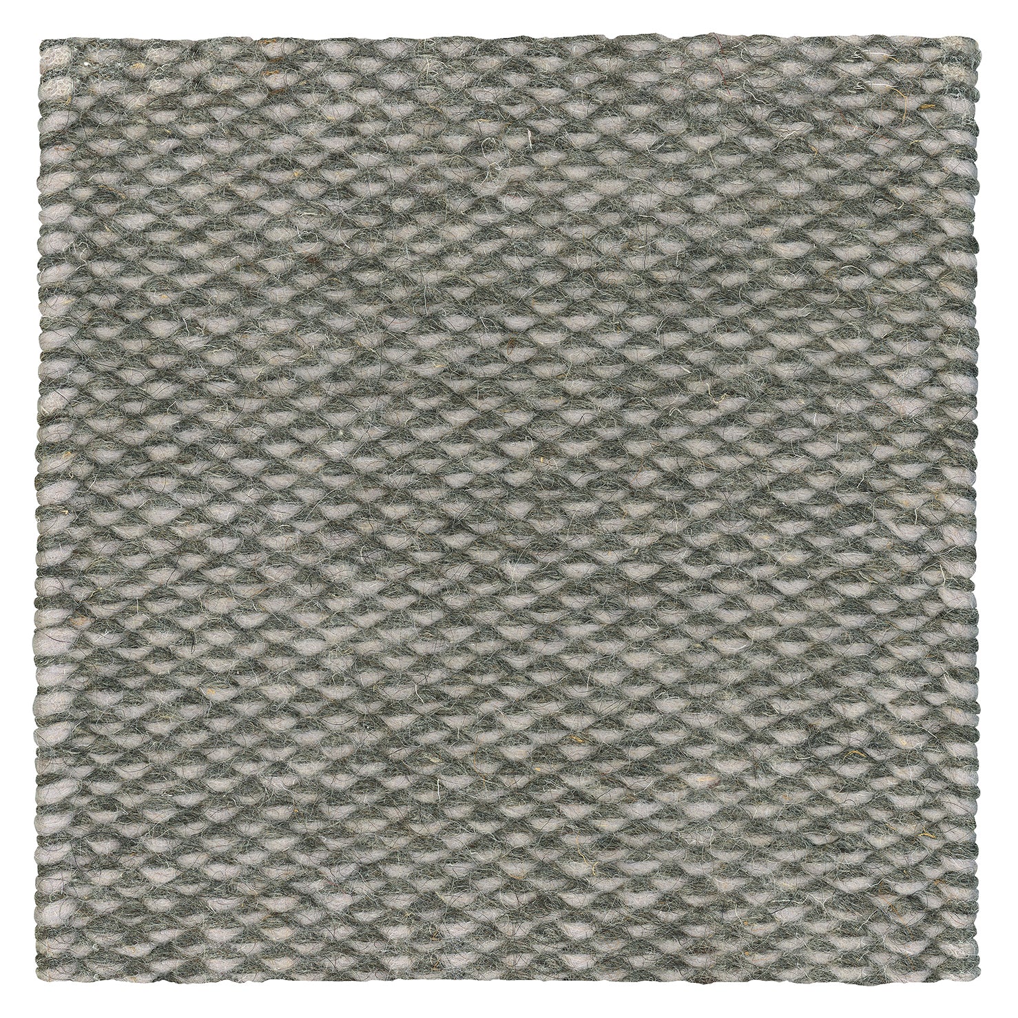 Eagle Eye, Wool rug, Handwoven, 8 mm pile, green white