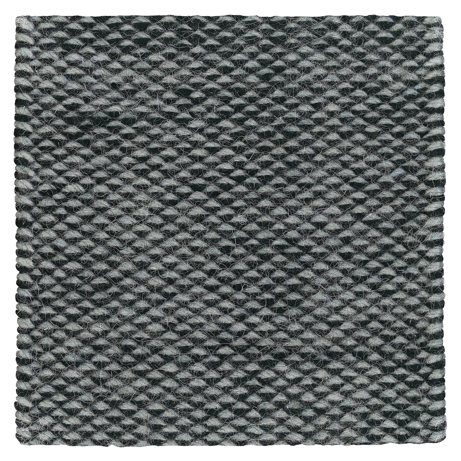 Eagle Eye, Wool rug, Handwoven, 8 mm pile, black white