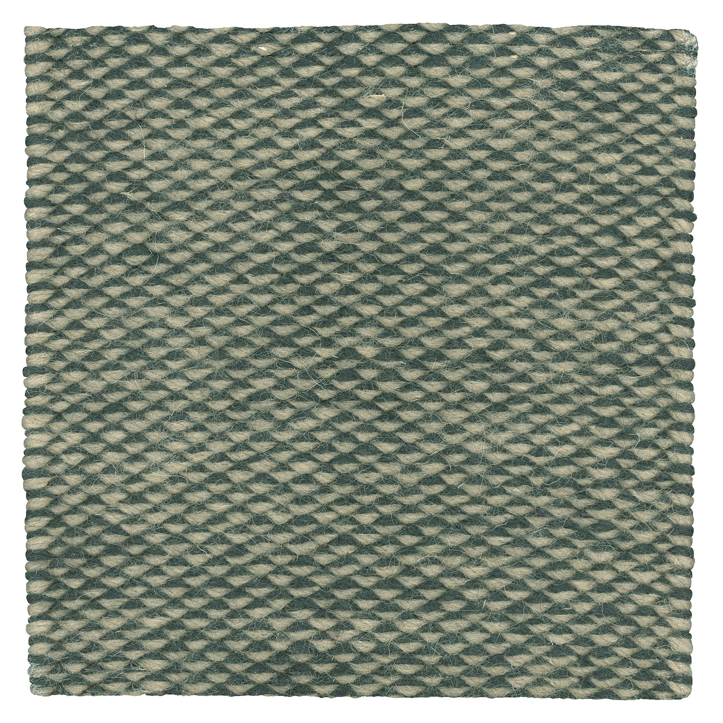 Eagle Eye, Wool rug, Handwoven, 8 mm pile, green gray