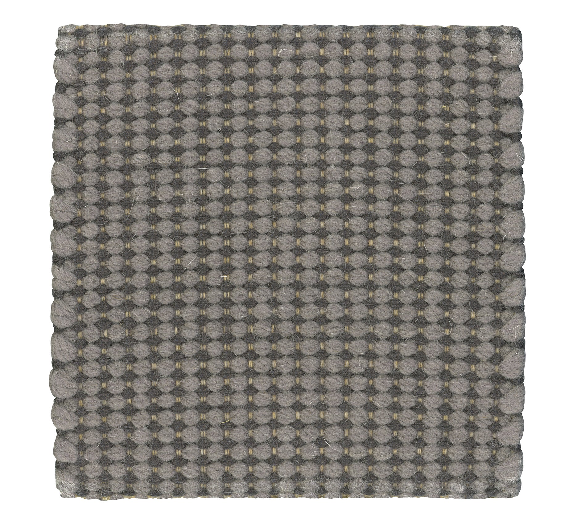Mile Stone - Wool & Thick Eucalyptus rug, Handwoven,: 8 mm pile, dark gray