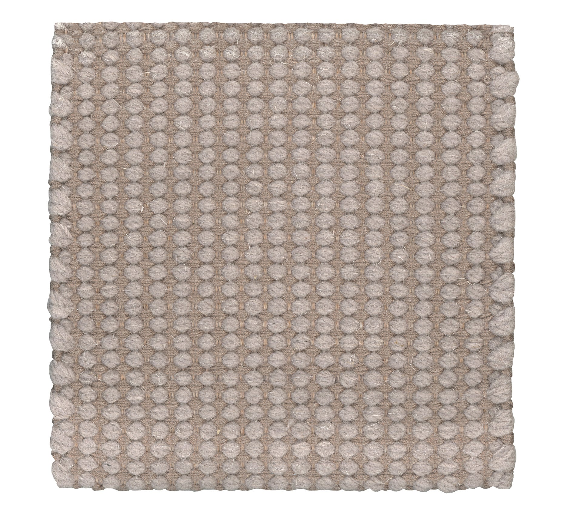 Mile Stone - Wool & Thick Eucalyptus rug, Handwoven,: 8 mm pile, brown