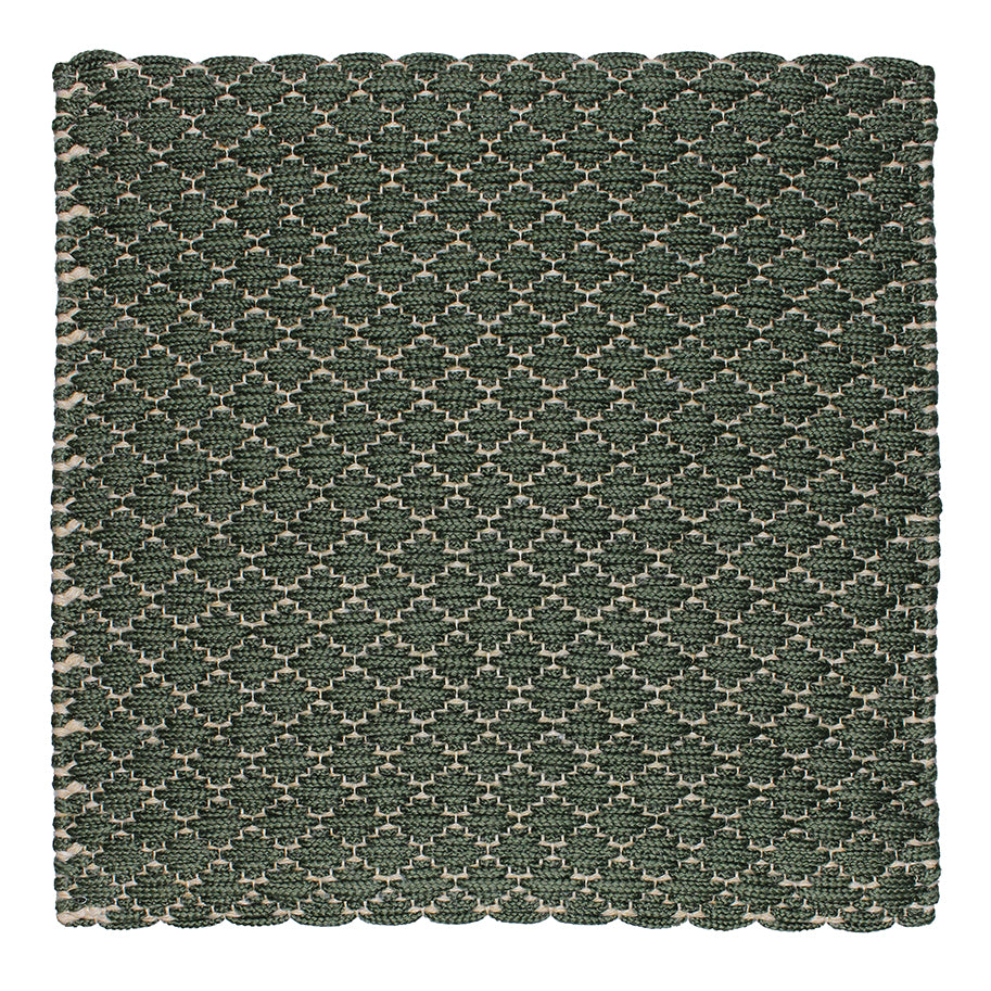 Polypropylene rug, Handwoven, 8 mm pile, olive