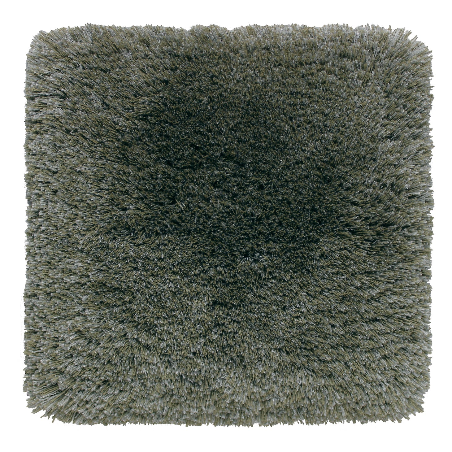 Show Off - Mohair & Bamboo rug, Hand tufted, 40 mm pile, dark green