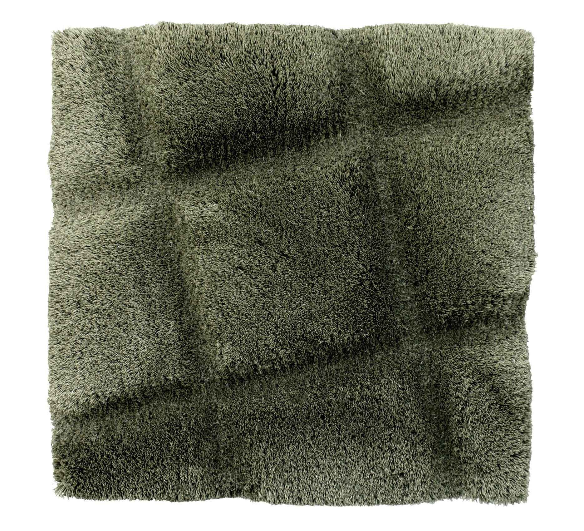 Corner stone - Eucalyptus Rug, Hand tufted, Hand carved, 12-25 mm pile, green