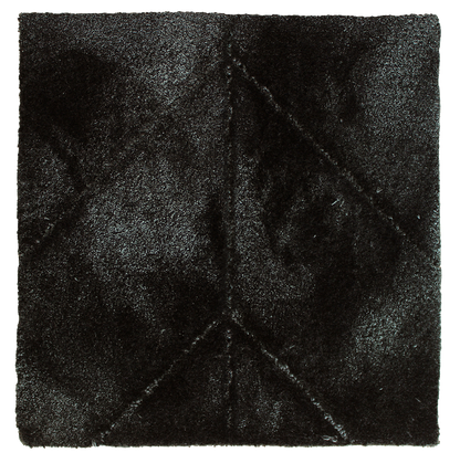 Chasing light  rug hand tufted in eucalyptus , 10 mm pile, deep green 
