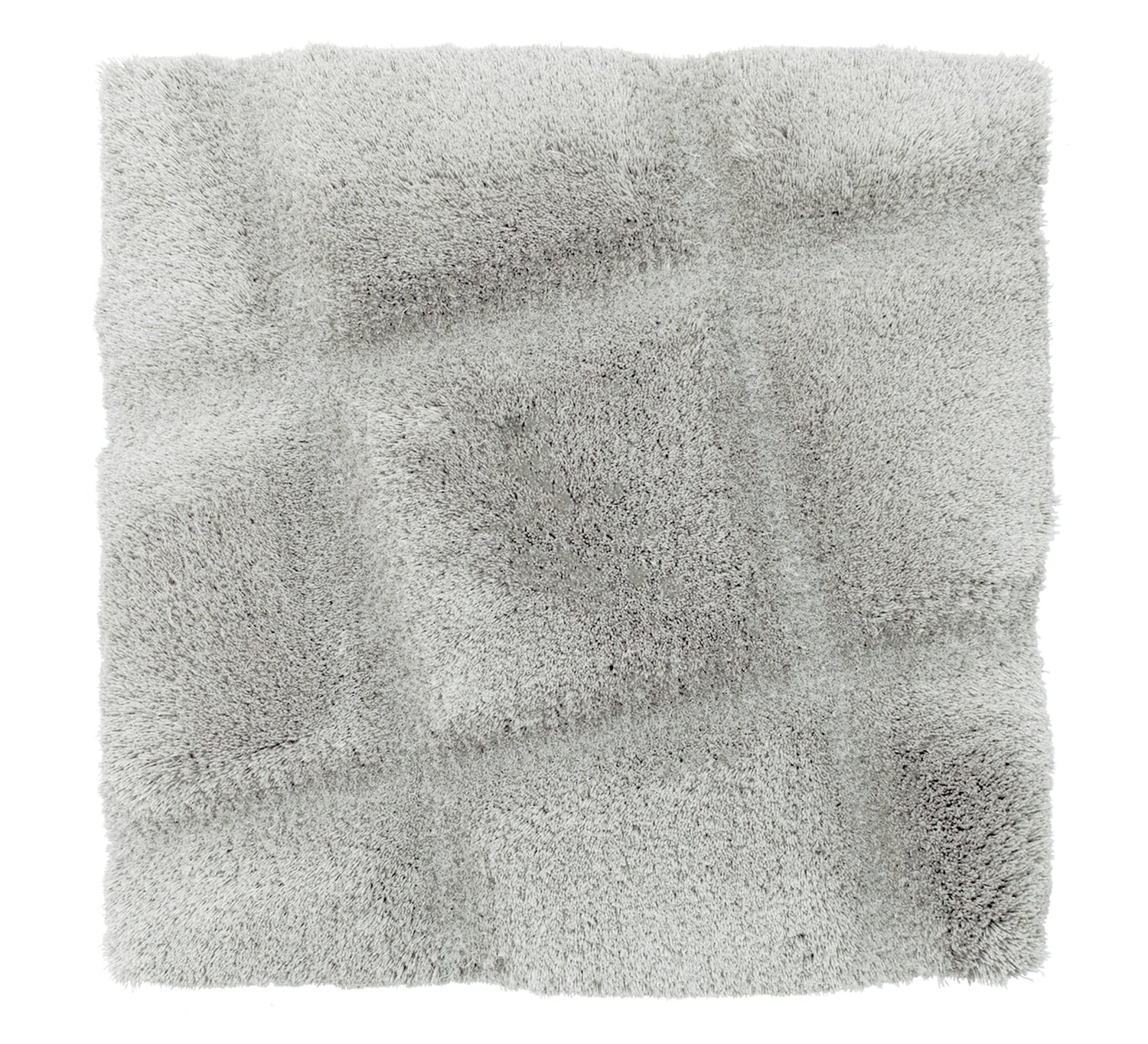 Corner stone -  Eucalyptus Rug, Hand tufted,  Hand carved, 12-25 mm pile, light grey