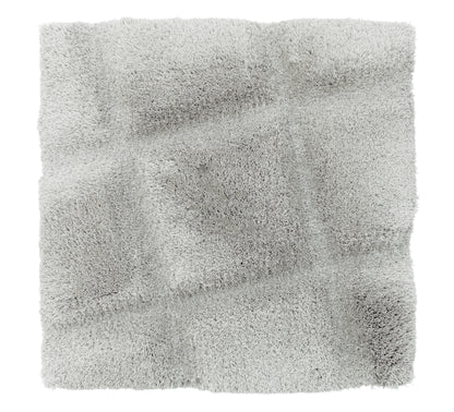 Corner stone -  Eucalyptus Rug, Hand tufted,  Hand carved, 12-25 mm pile, light grey