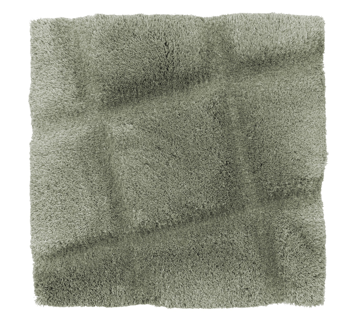 Corner stone -  Eucalyptus Rug, Hand tufted,  Hand carved, 12-25 mm pile, light geen 