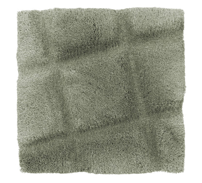 Corner stone -  Eucalyptus Rug, Hand tufted,  Hand carved, 12-25 mm pile, light geen 