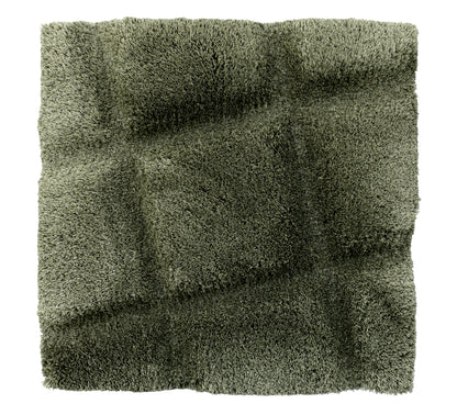 Corner stone -  Eucalyptus Rug, Hand tufted,  Hand carved, 12-25 mm pile, green 