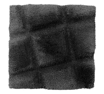 Corner stone -  Eucalyptus Rug, Hand tufted,  Hand carved, 12-25 mm pile, dark grey