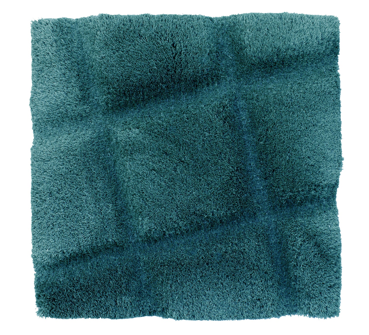Corner stone -  Eucalyptus Rug, Hand tufted,  Hand carved, 12-25 mm pile, blue 