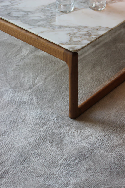 Day light - Bamboo Rug, Hand tufted, 14 mm pile, light grey