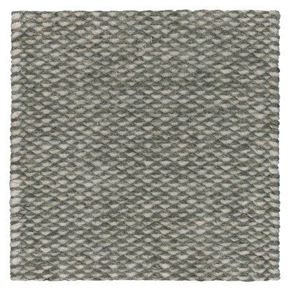 Eagle Eye, Wool rug, Handwoven, 8 mm pile, green white
