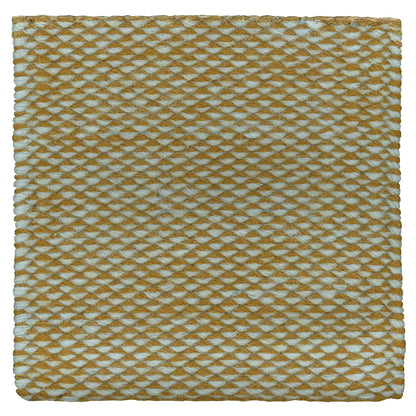 Eagle Eye, Wool rug, Handwoven, 8 mm pile, yellow