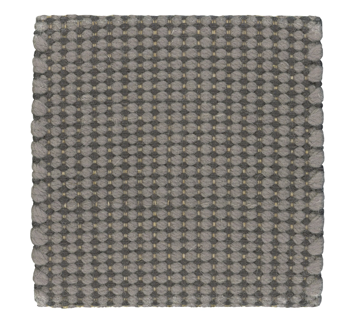 Mile Stone - Wool &amp; Thick Eucalyptus rug, Handwoven,: 8 mm pile, dark gray