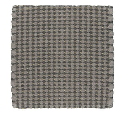 Mile Stone - Wool &amp; Thick Eucalyptus rug, Handwoven,: 8 mm pile, dark gray