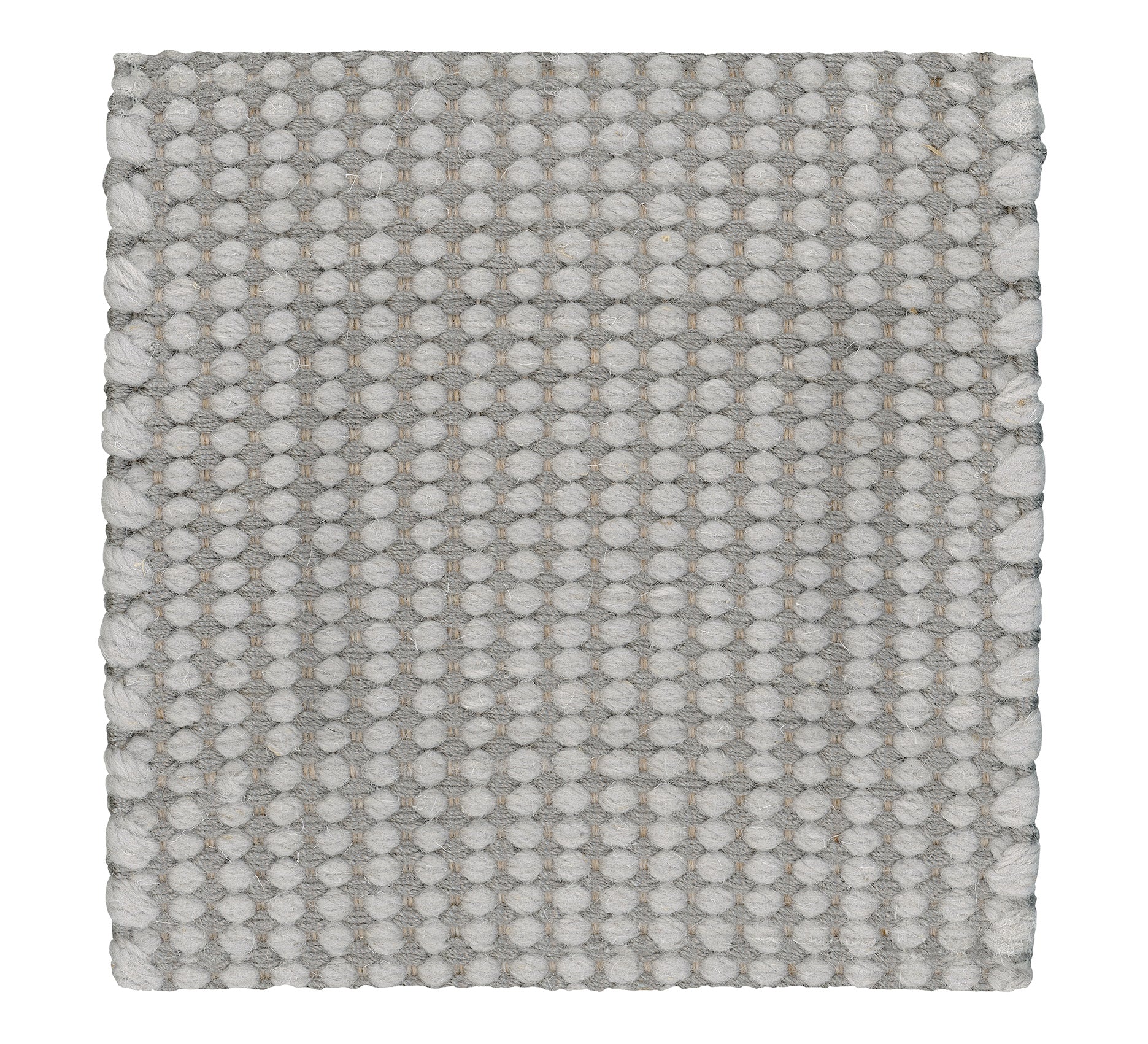 Mile Stone - Wool &amp; Thick Eucalyptus rug, Handwoven,: 8 mm pile, gray