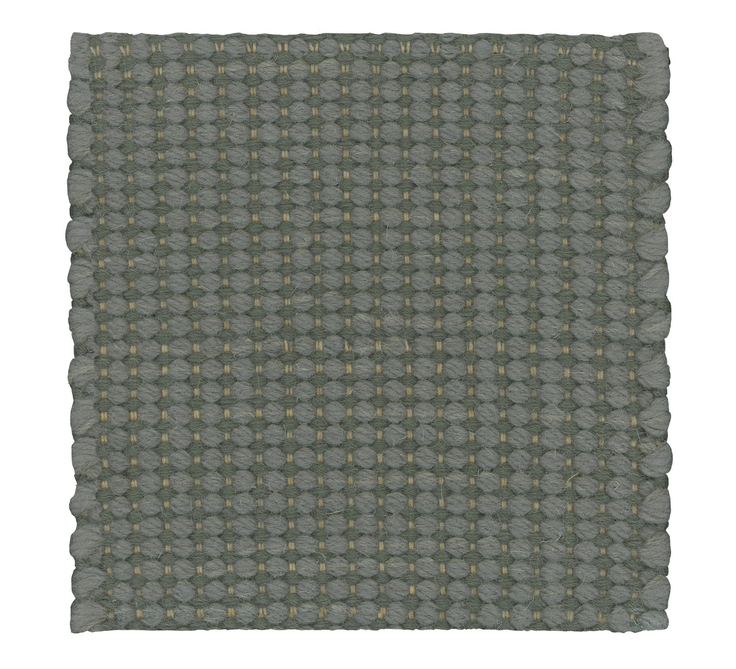 Mile Stone - Wool &amp; Thick Eucalyptus rug, Handwoven,: 8 mm pile, green