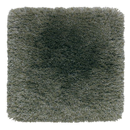 Show Off -  Mohair &amp;  Bamboo rug, Hand tufted, 40 mm pile, dark green
