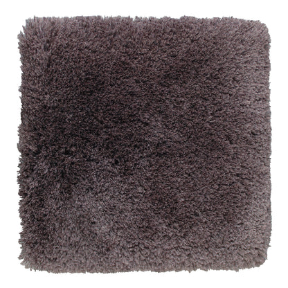 Show Off -  Mohair &amp;  Bamboo rug, Hand tufted, 40 mm pile, dark purple