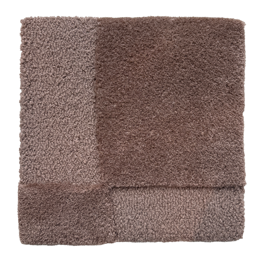 Solid Ground - New Zealand Wool rug, Hand tufted,9 mm loop and 16 mm cut, brown