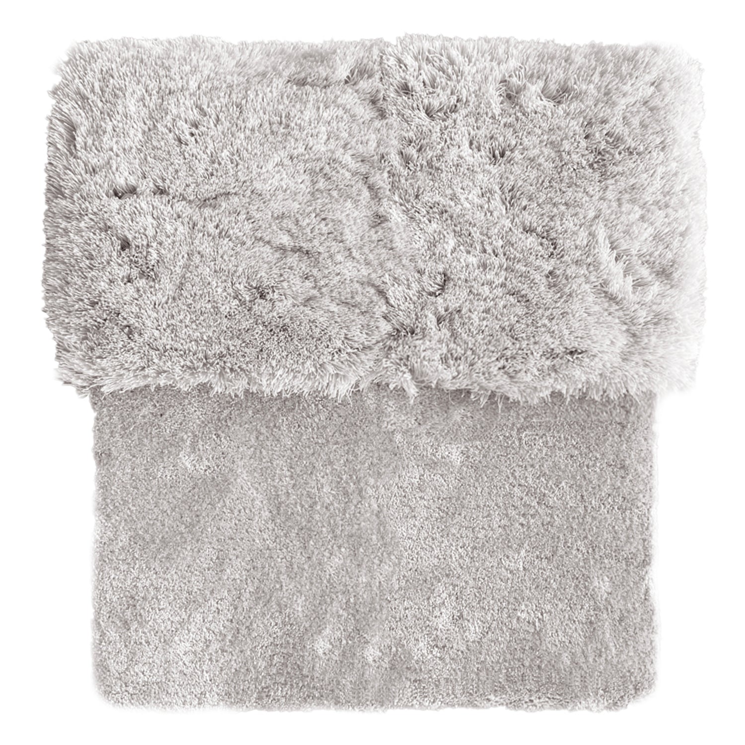 Think Big- Eucalyptus (center) &amp; Mohair (border)rug,  Hand tufted,  12mm and 45mm, grey 