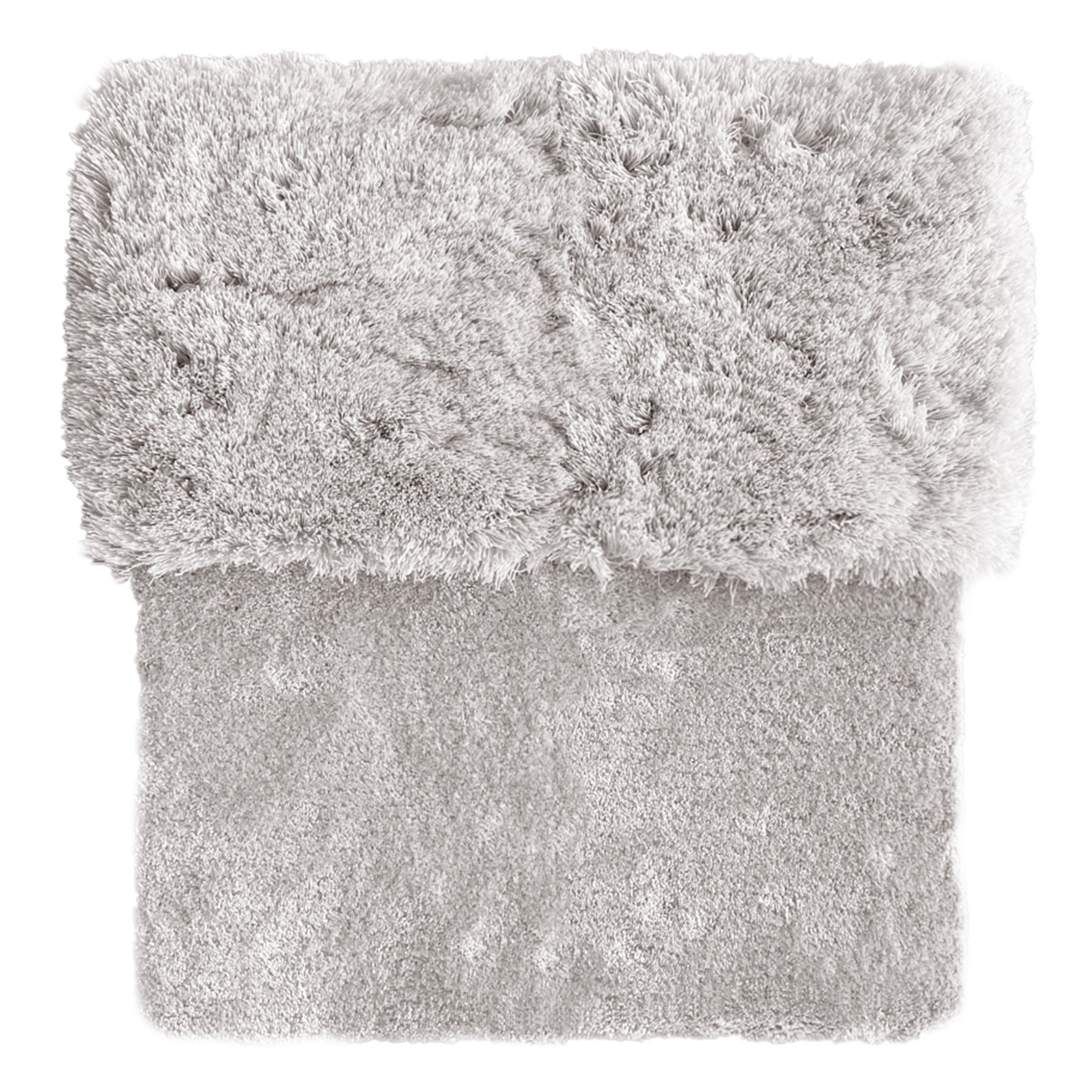 Think Big- Eucalyptus (center) &amp; Mohair (border)rug,  Hand tufted,  12mm and 45mm, grey 