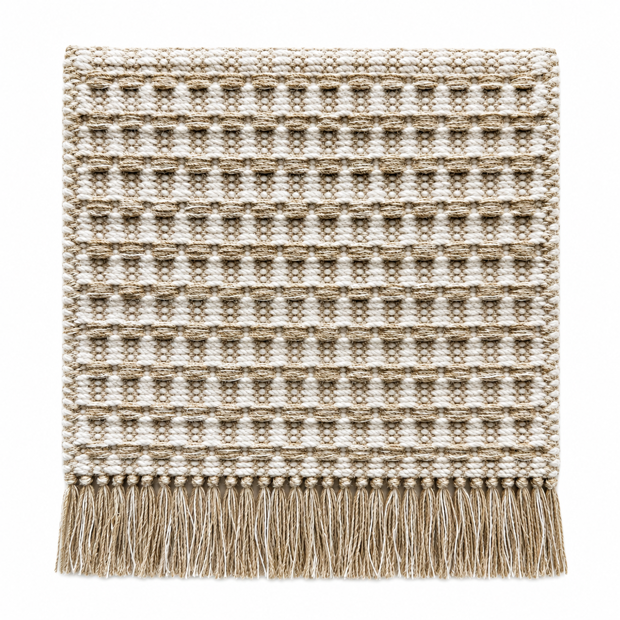 Time Flies - Wool &amp; Eucalyptus rug, Hand woven