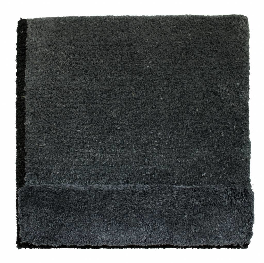 Eucalyptus &amp; Mohair rug, Hand tufted, deep gray