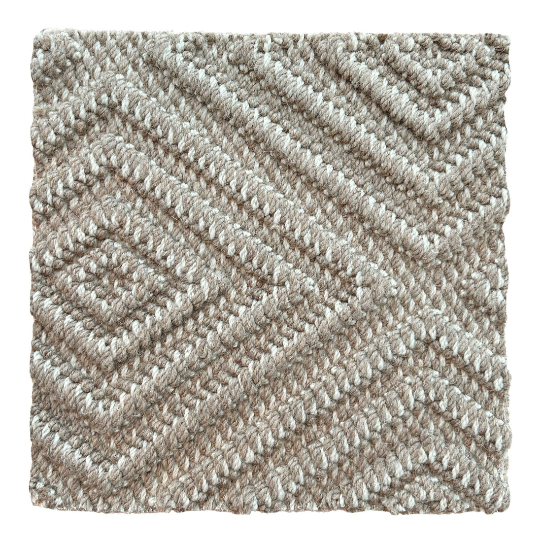 Lay Out - Wool rug, Wilton Woven,  Loop pile, soft brown 