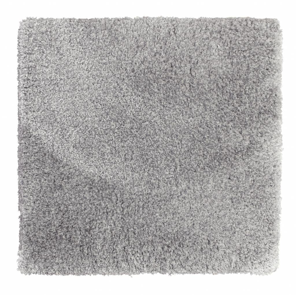 Move Slow rug hand-tufted from eucalyptus yarn, 16 mm cut pile, silver