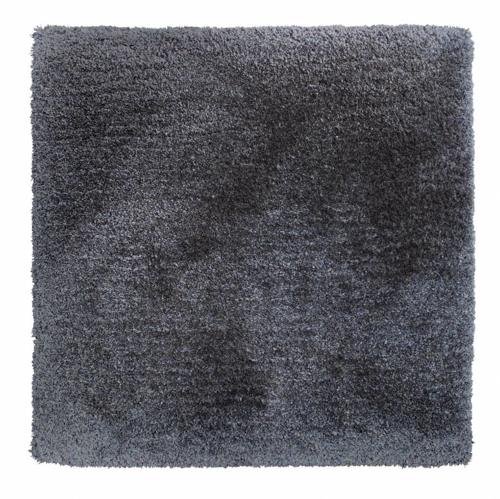Move Slow rug hand-tufted from eucalyptus yarn, 16 mm cut pile, dark grey
