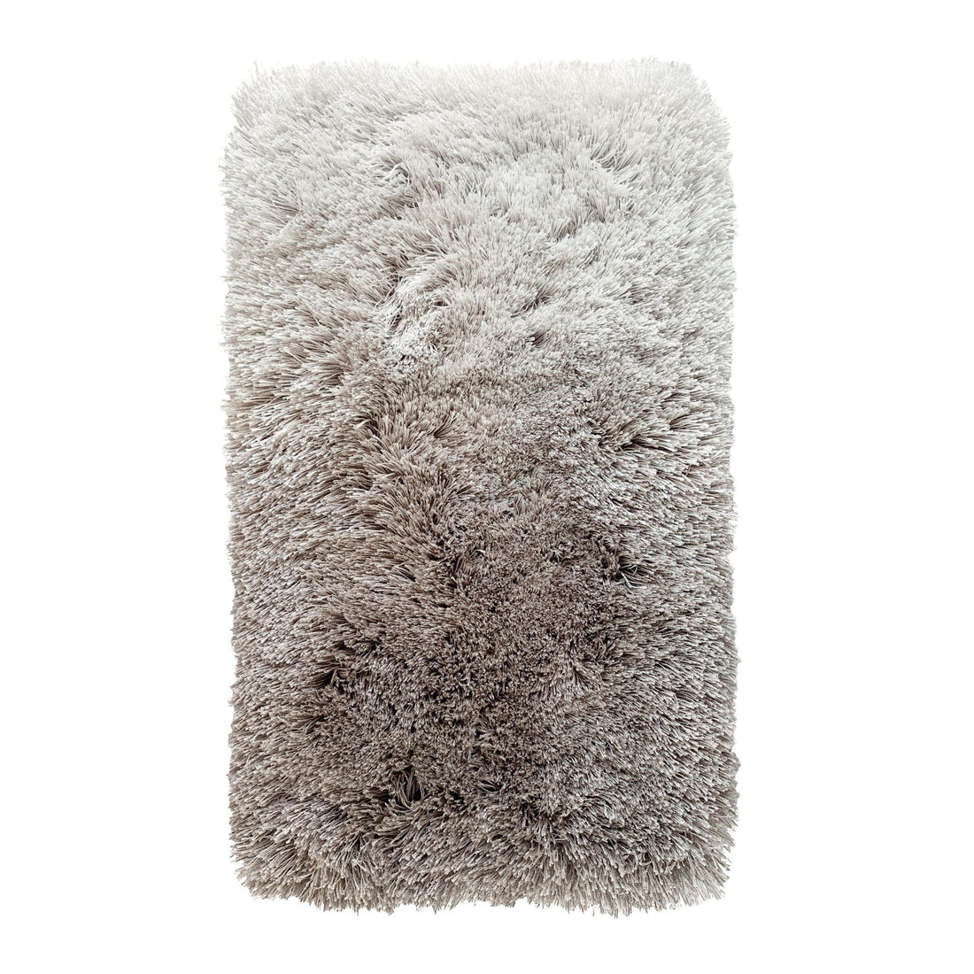 Show Off gradient -  Mohair &amp; Bamboo rug, Hand tufted,40 mm pile, grey brown